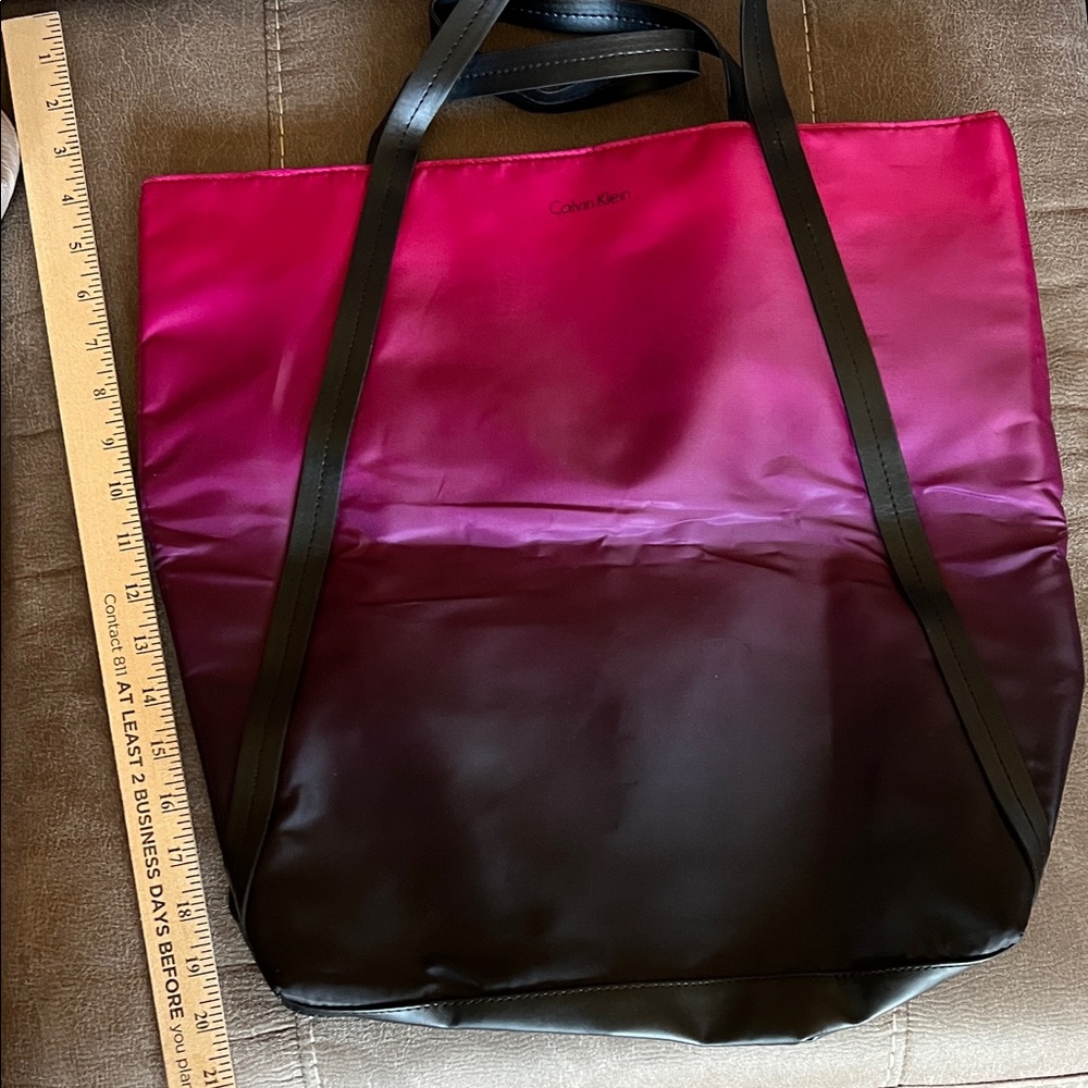 Calvin Klein Fuchsia and Black Gradient Tote